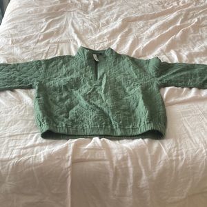Hunter green pull over jacket